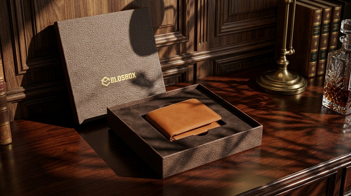 Wallet Box Textured Brown